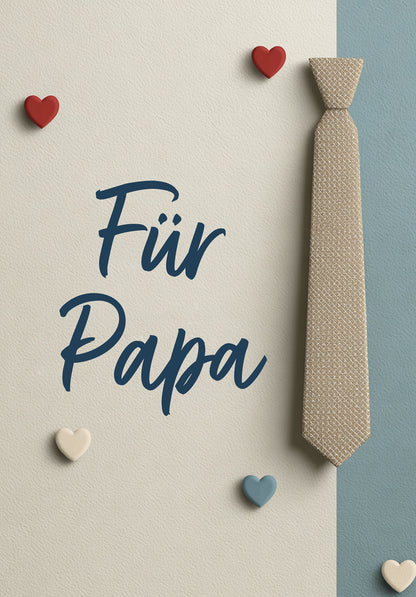 Wunschgutschein Für Papa - Krawatte und Herzen – Geschenkgutschein Ansicht 2