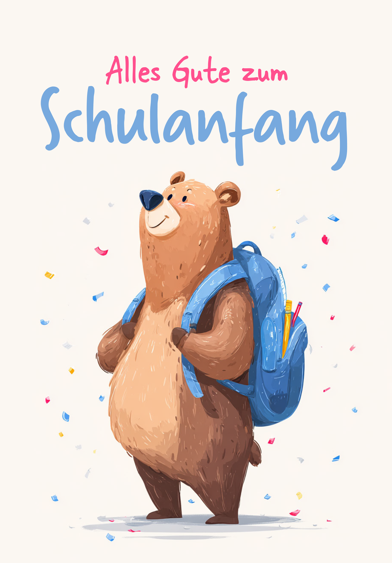 Wunschgutschein Alles Gute Schulanfang - Bär – Geschenkgutschein Ansicht 2
