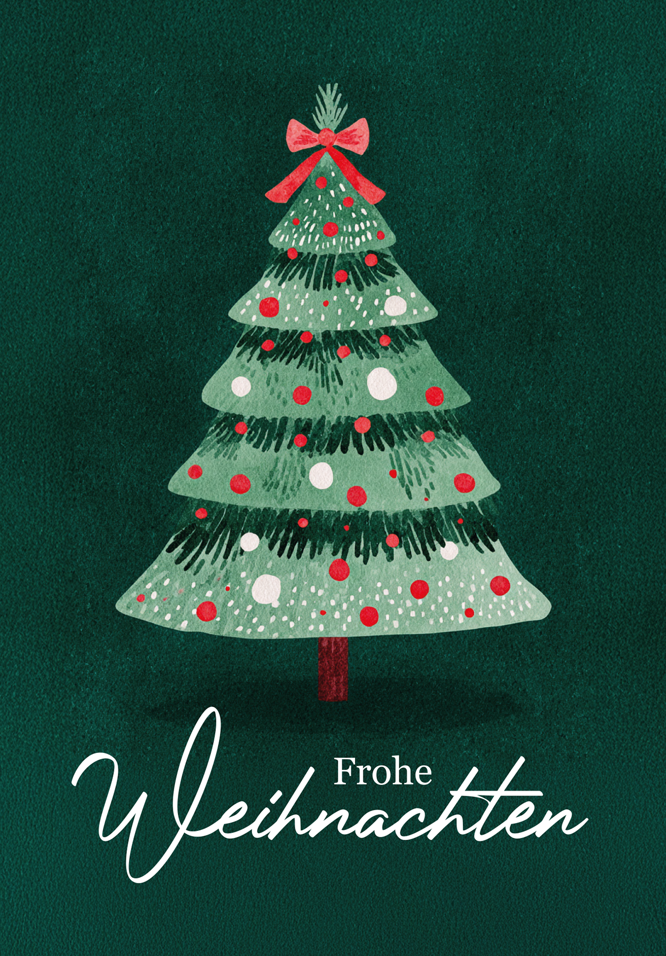 Wunschgutschein Frohe Weihnachten - Tannenbaum Grün – Geschenkgutschein Ansicht 2