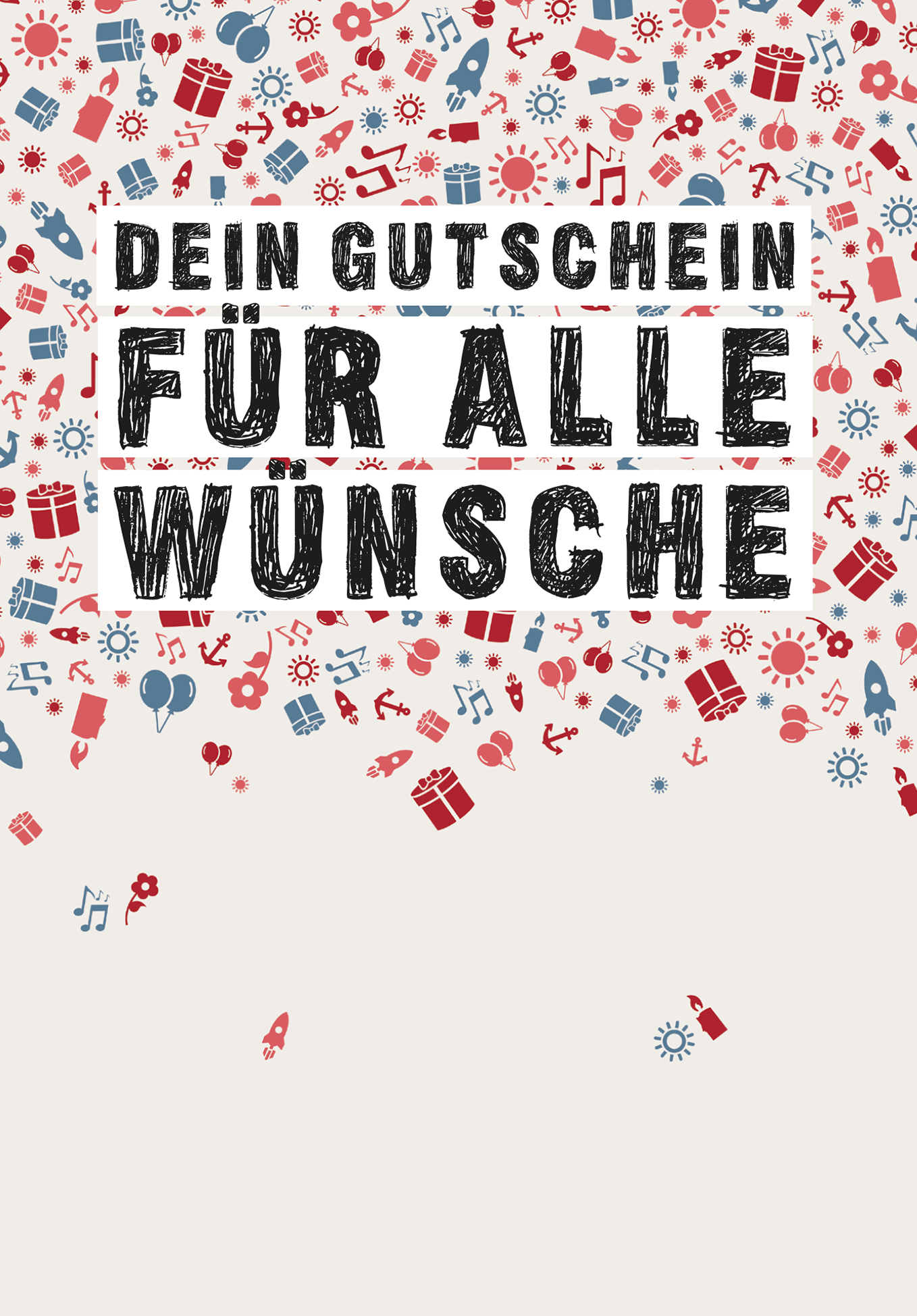 Wunschgutschein Für alle Wünsche - Doodle PDF – Geschenkgutschein Ansicht 2