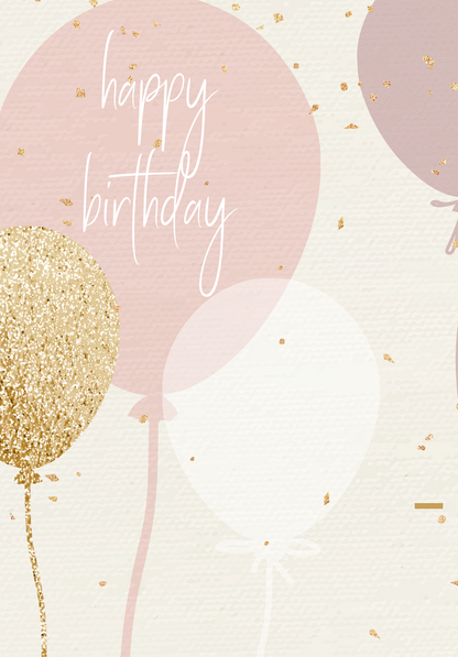 Wunschgutschein Happy Birthday - Ballons Rosa – Geschenkgutschein Ansicht 2