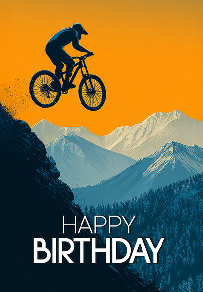 Wunschgutschein Happy Birthday - Mountainbiker PDF – Geschenkgutschein Ansicht 2