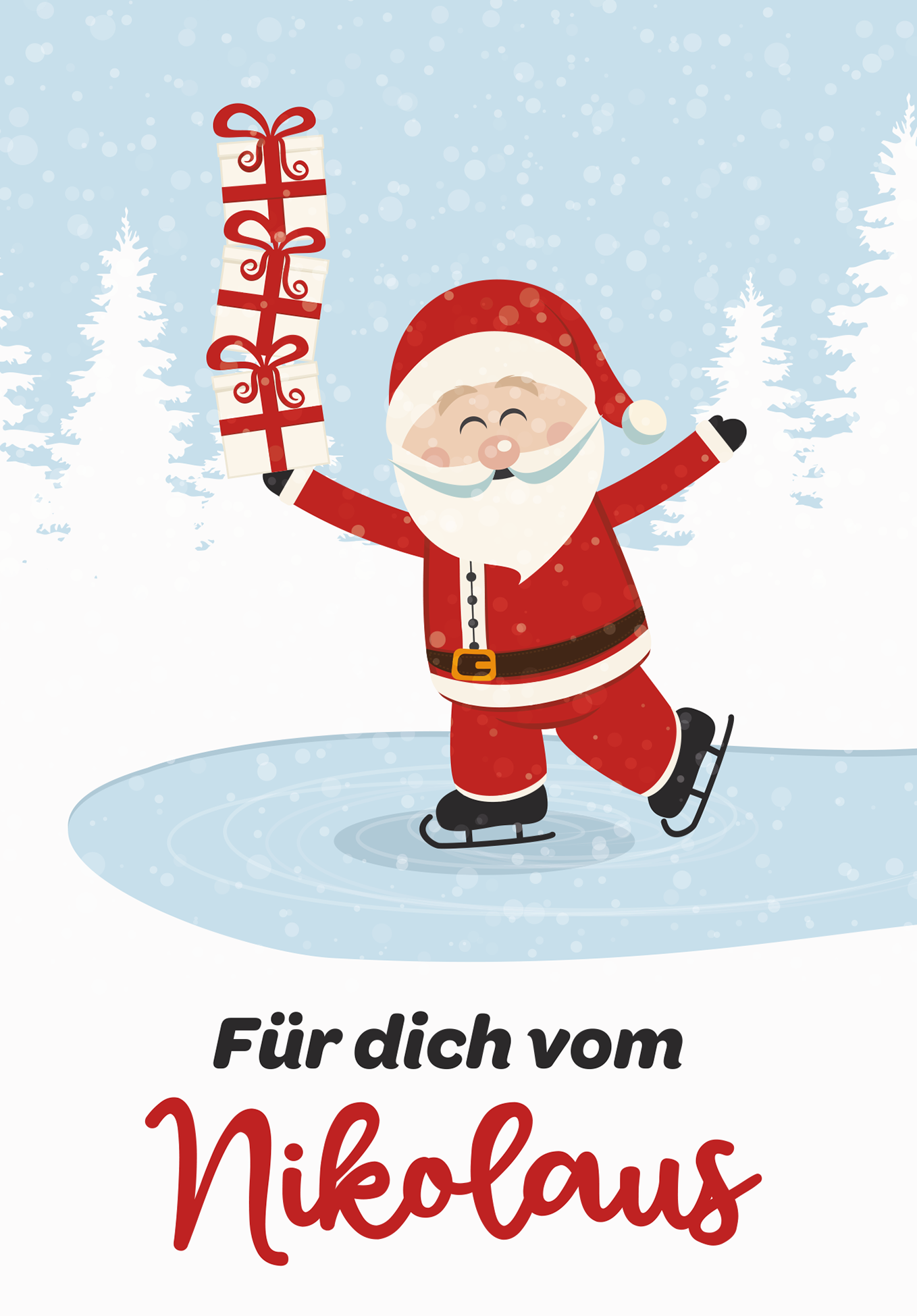 Wunschgutschein Vom Nikolaus - Nikolaus Eislaufen – Geschenkgutschein Ansicht 2
