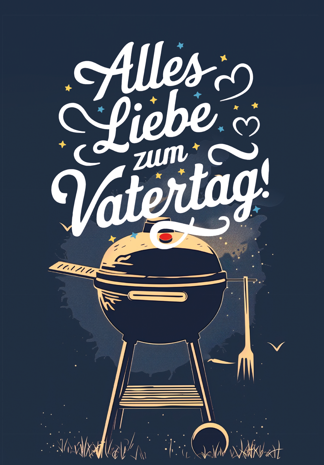 Wunschgutschein Alles Liebe Vatertag - Grill Blau PDF – Geschenkgutschein Ansicht 2