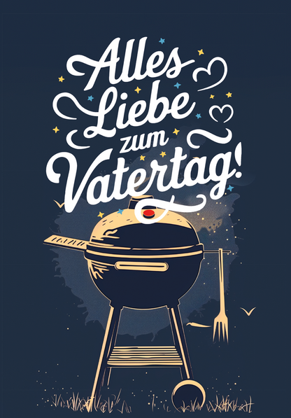 Wunschgutschein Alles Liebe Vatertag - Grill Blau PDF – Geschenkgutschein Ansicht 2