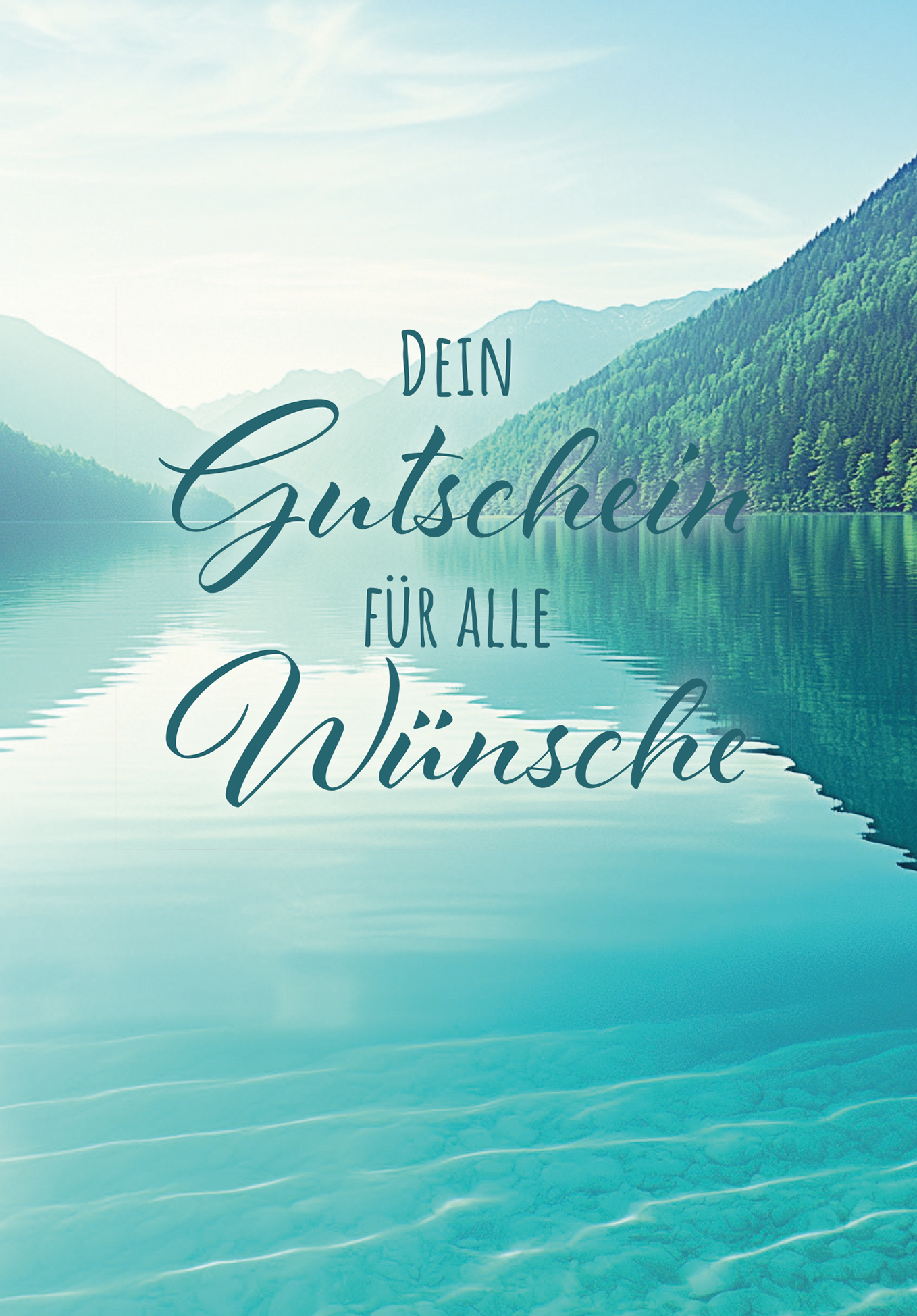 Wunschgutschein Für alle Wünsche - See Blau – Geschenkgutschein Ansicht 2