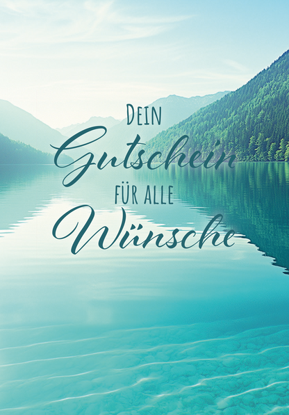 Wunschgutschein Für alle Wünsche - See Blau – Geschenkgutschein Ansicht 2