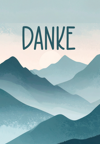 Wunschgutschein Danke - Berge PDF – Geschenkgutschein Ansicht 2