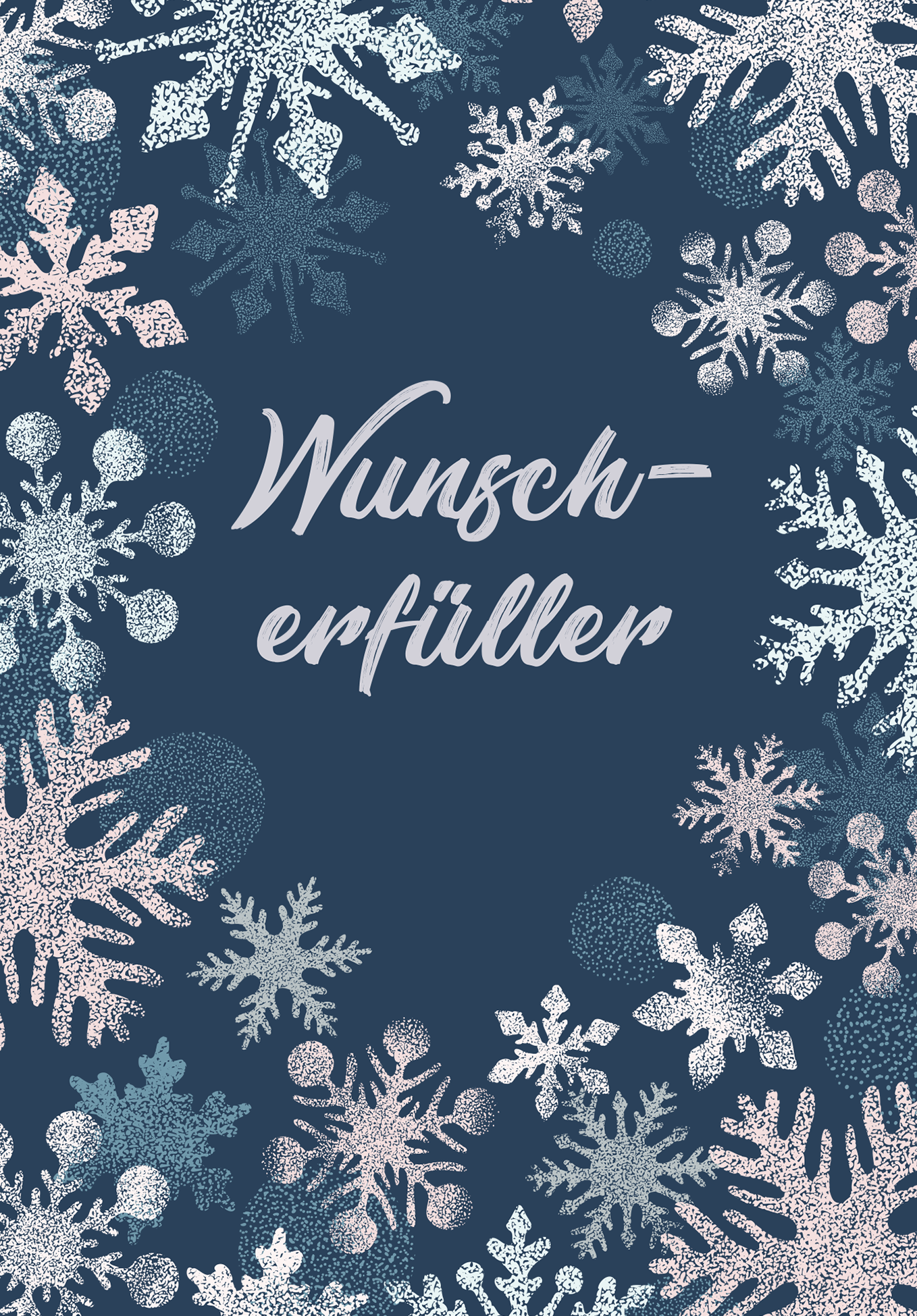 Wunschgutschein Wunscherfüller - Schneeflocken Blau PDF – Geschenkgutschein Ansicht 2