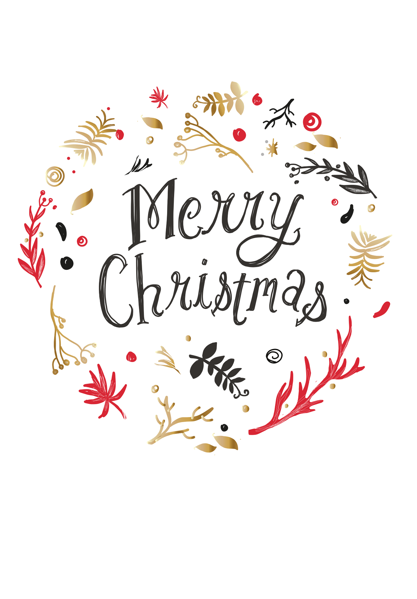 Wunschgutschein Merry Christmas - Kreis Weiß – Geschenkgutschein Ansicht 2