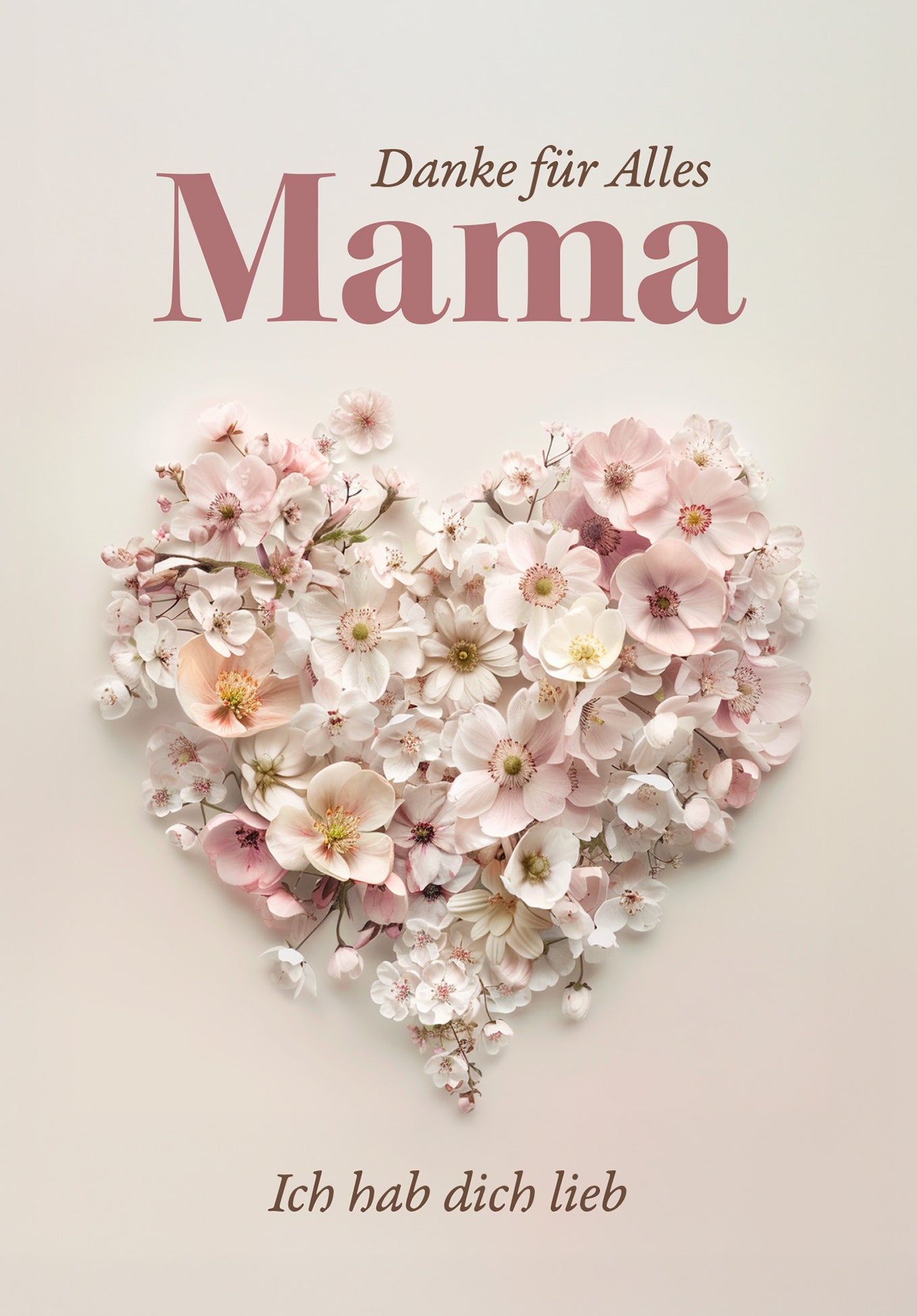 Wunschgutschein Danke für Alles Mama - Blumenherz – Geschenkgutschein Ansicht 2