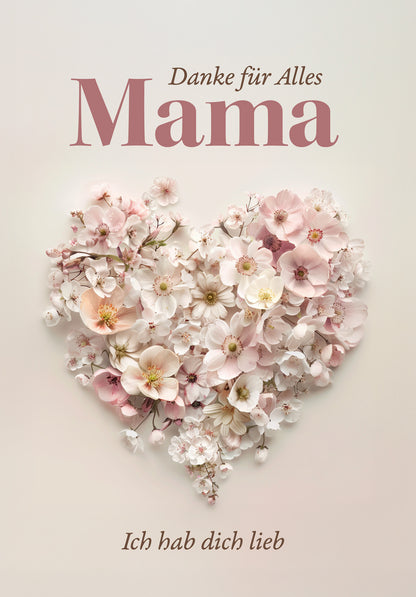 Wunschgutschein Danke für Alles Mama - Blumenherz – Geschenkgutschein Ansicht 2