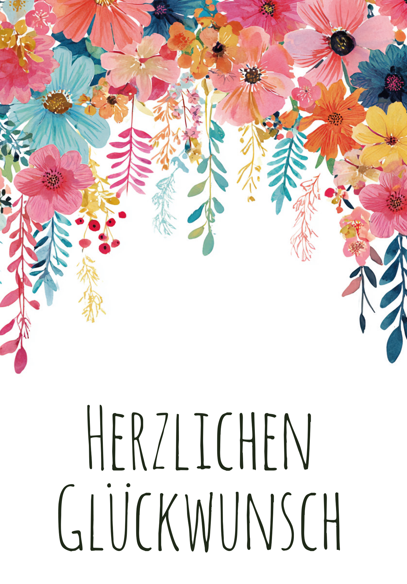 Wunschgutschein Herzlichen Glückwunsch - Blumen Hängend – Geschenkgutschein Ansicht 6