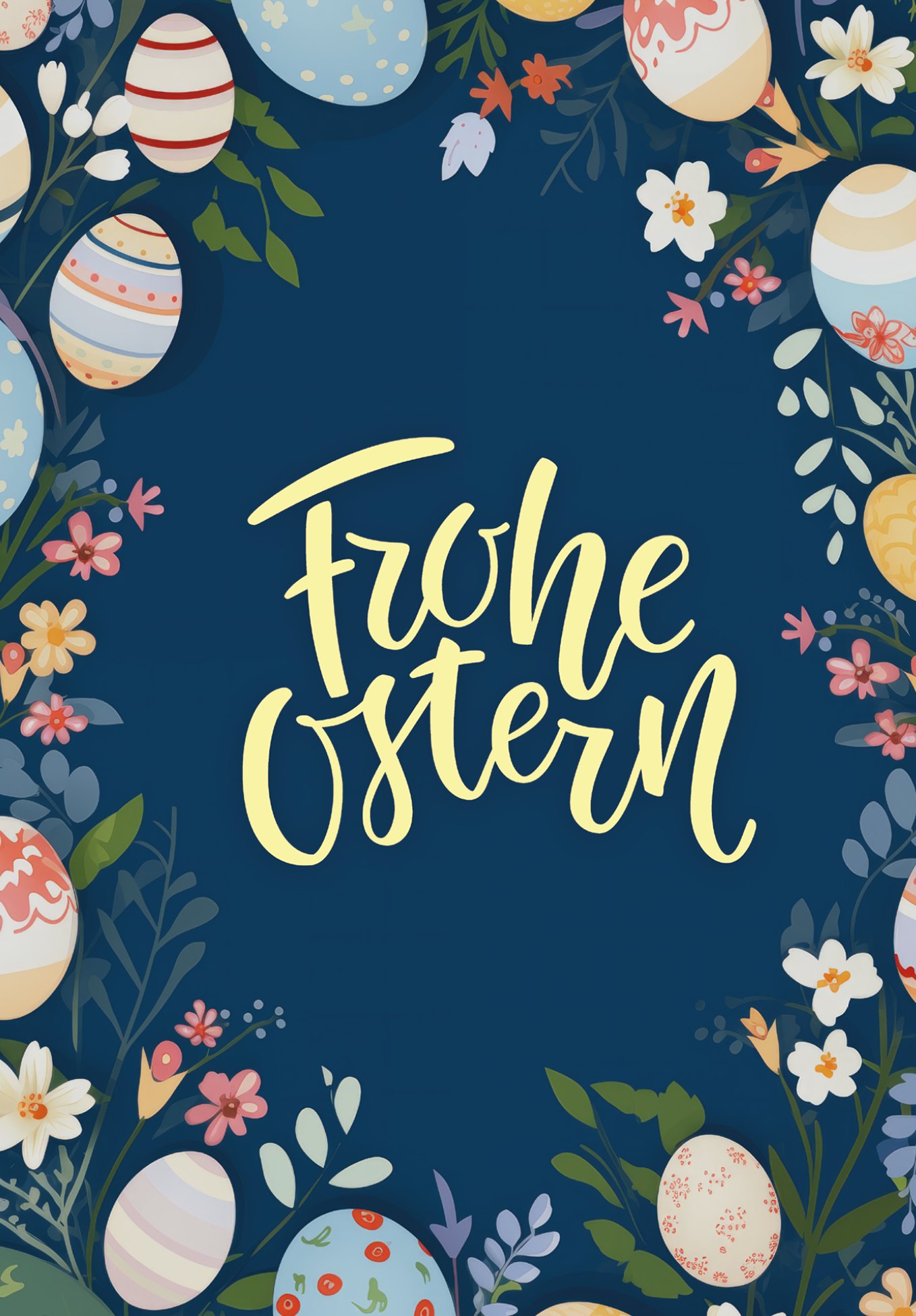 Wunschgutschein Frohe Ostern - Ostereier Blumen – Geschenkgutschein Ansicht 2