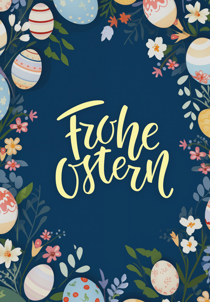 Wunschgutschein Frohe Ostern - Ostereier Blumen – Geschenkgutschein Ansicht 2