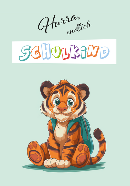 Wunschgutschein Hurra Schulkind - Tiger PDF – Geschenkgutschein Ansicht 2