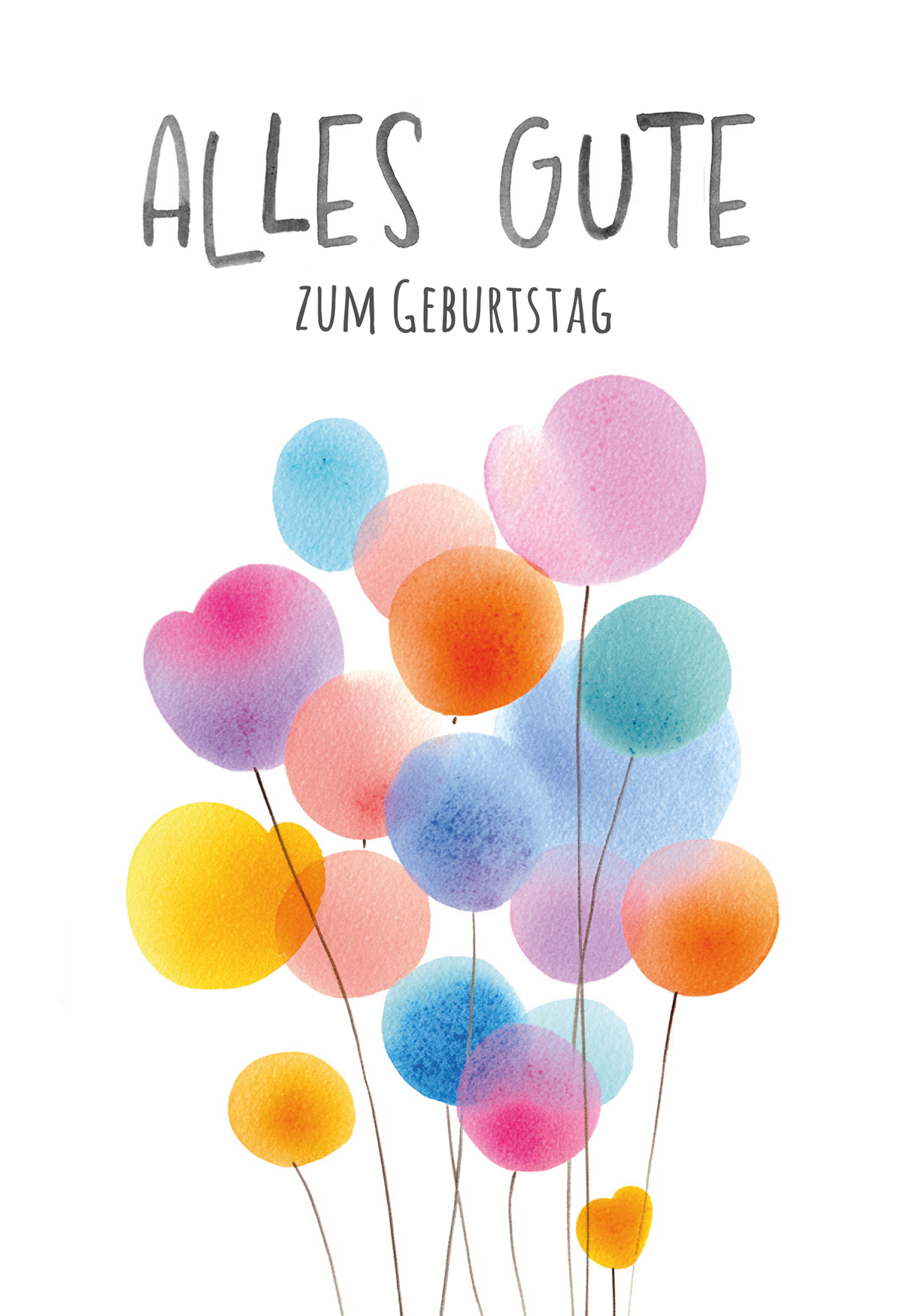 Wunschgutschein Alles Gute Geburtstag - Ballons Bunt – Geschenkgutschein Ansicht 2