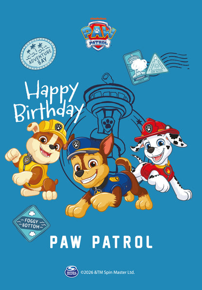 Wunschgutschein Paw Patrol - Happy Birthday - Blau PDF – Geschenkgutschein Ansicht 2