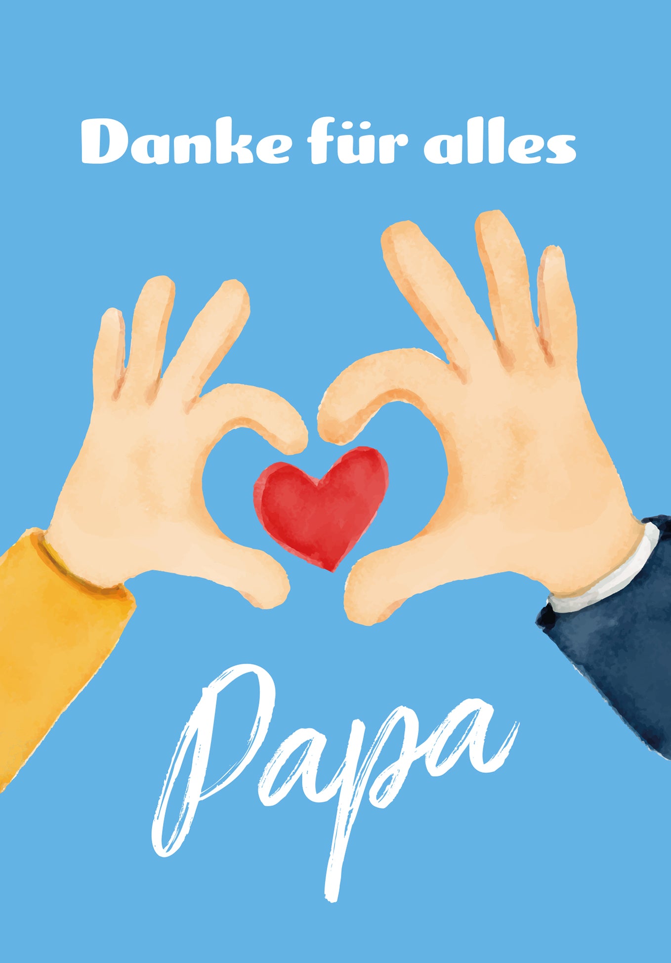 Wunschgutschein Danke für alles Papa - Hände mit Herz – Geschenkgutschein Ansicht 2