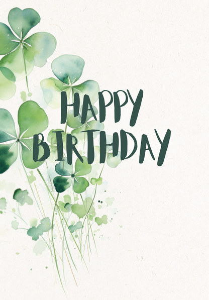 Wunschgutschein Happy Birthday - Kleeblatt – Geschenkgutschein Ansicht 2