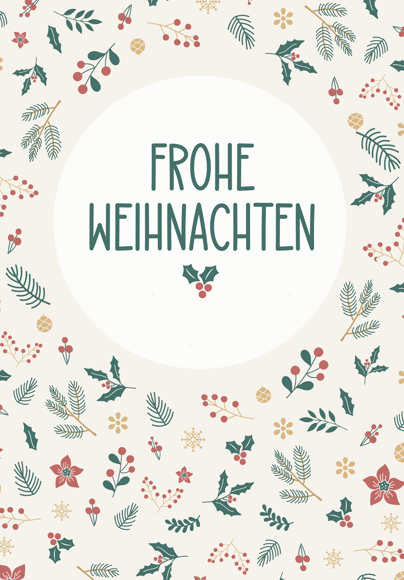 Wunschgutschein Frohe Weihnachten - Zweige PDF – Geschenkgutschein Ansicht 2