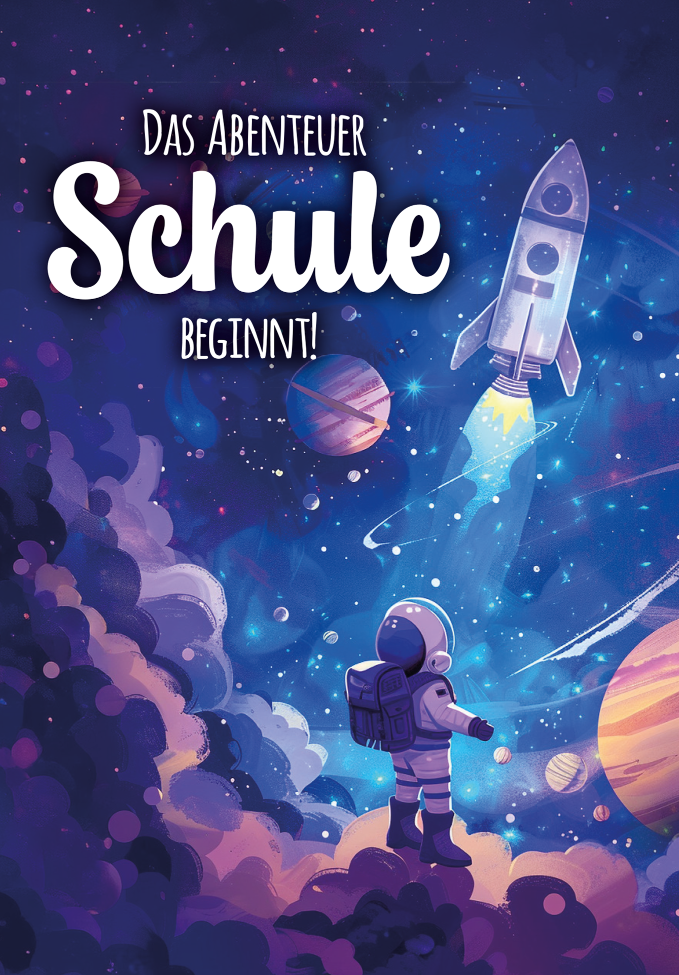 Wunschgutschein Abenteuer Schule beginnt - Astronaut PDF – Geschenkgutschein Ansicht 2