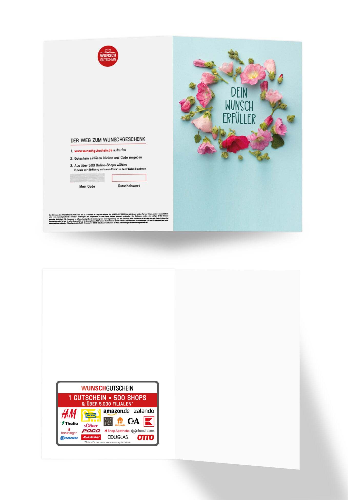 Wunschgutschein Dein Wunscherfüller - Blumen Kreis – Geschenkgutschein Ansicht 3