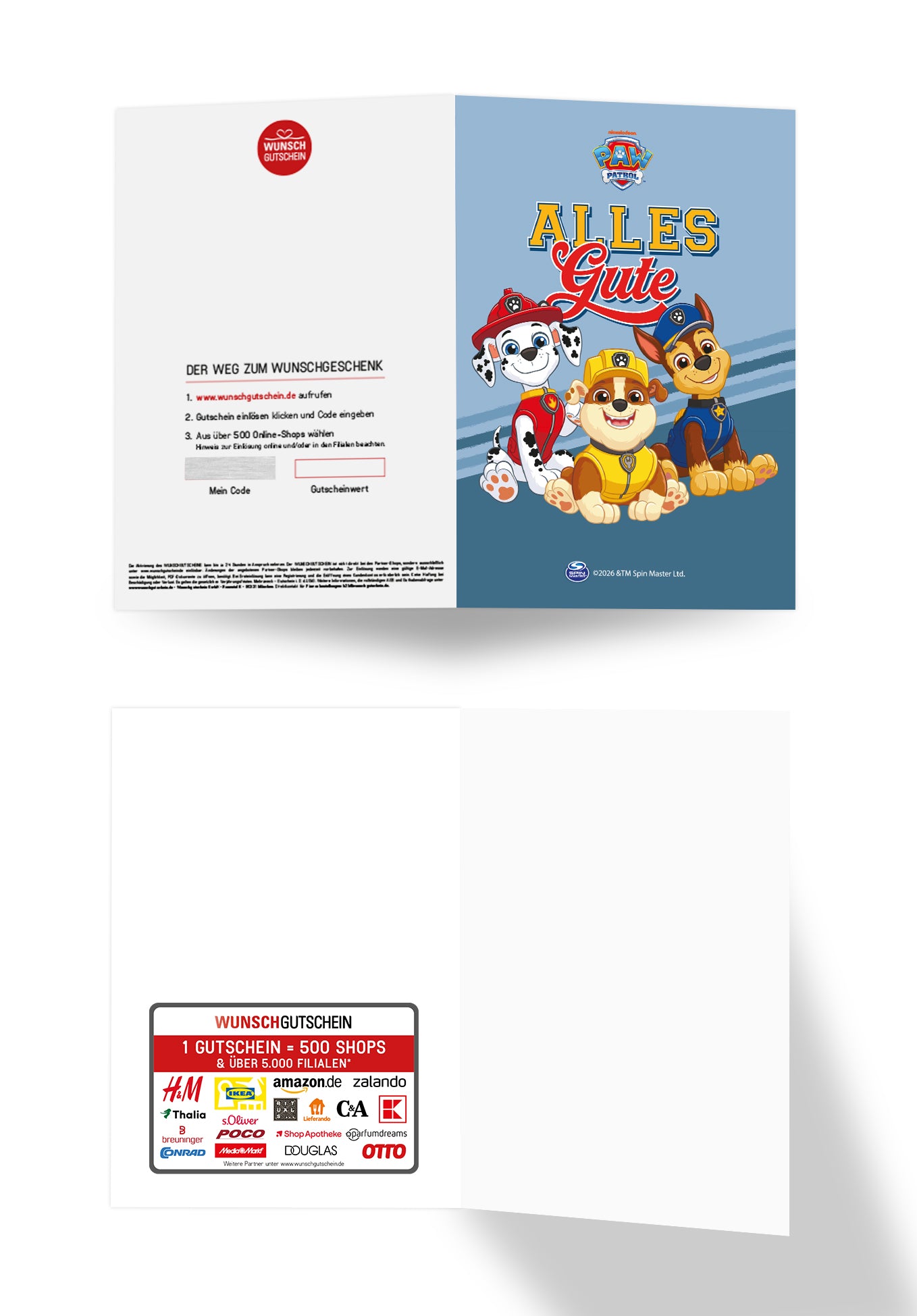 Paw Patrol - Alles Gute - Blau Linien
