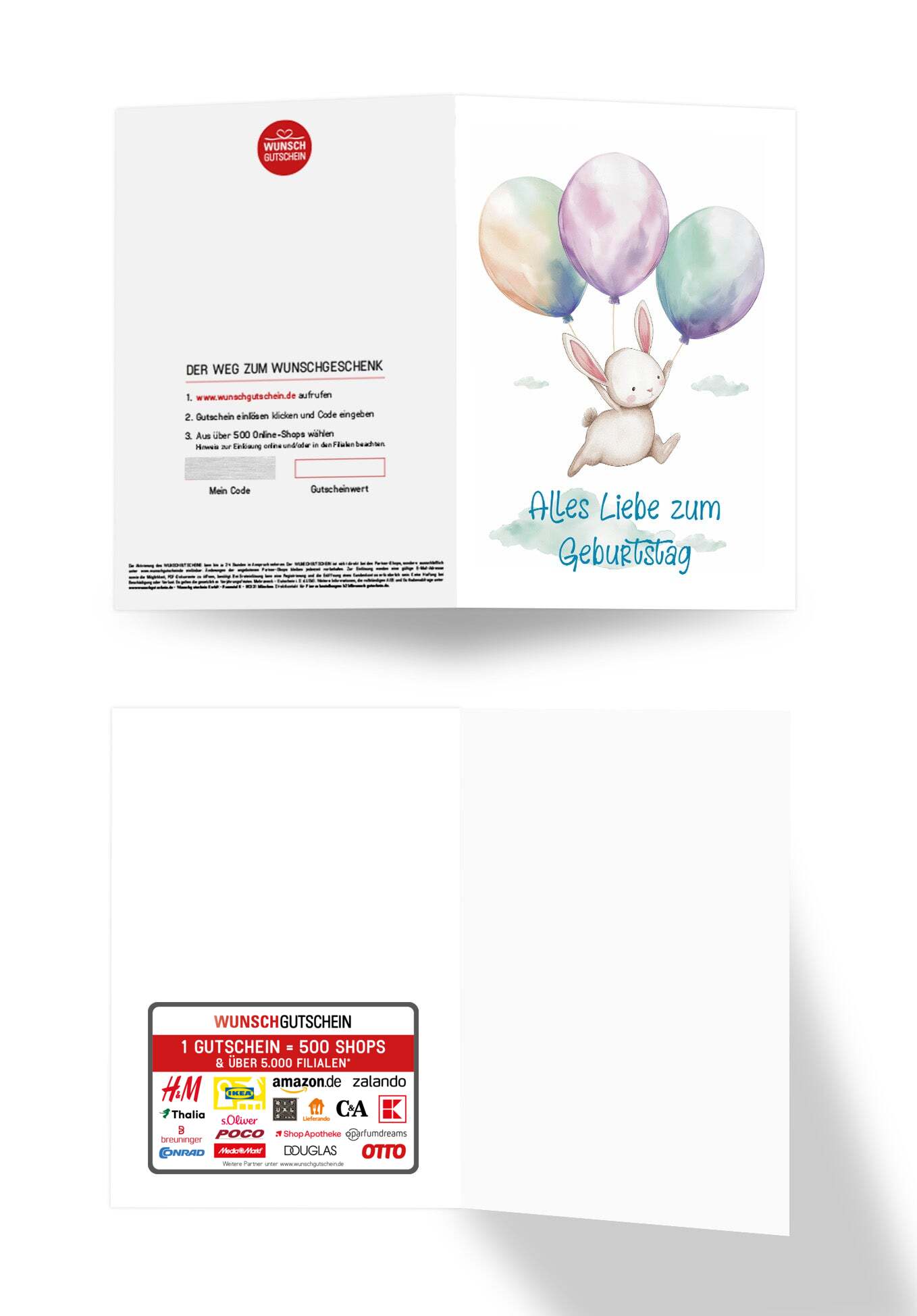 Wunschgutschein Alles Liebe - Hase – Geschenkgutschein Ansicht 3