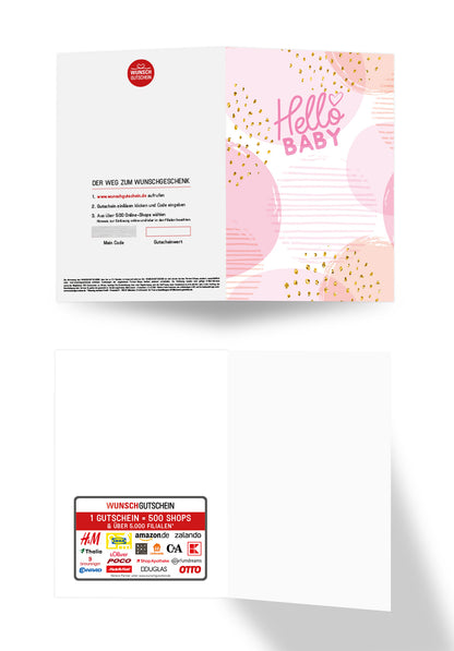 Wunschgutschein Hello Baby - Rosa – Geschenkgutschein Ansicht 7