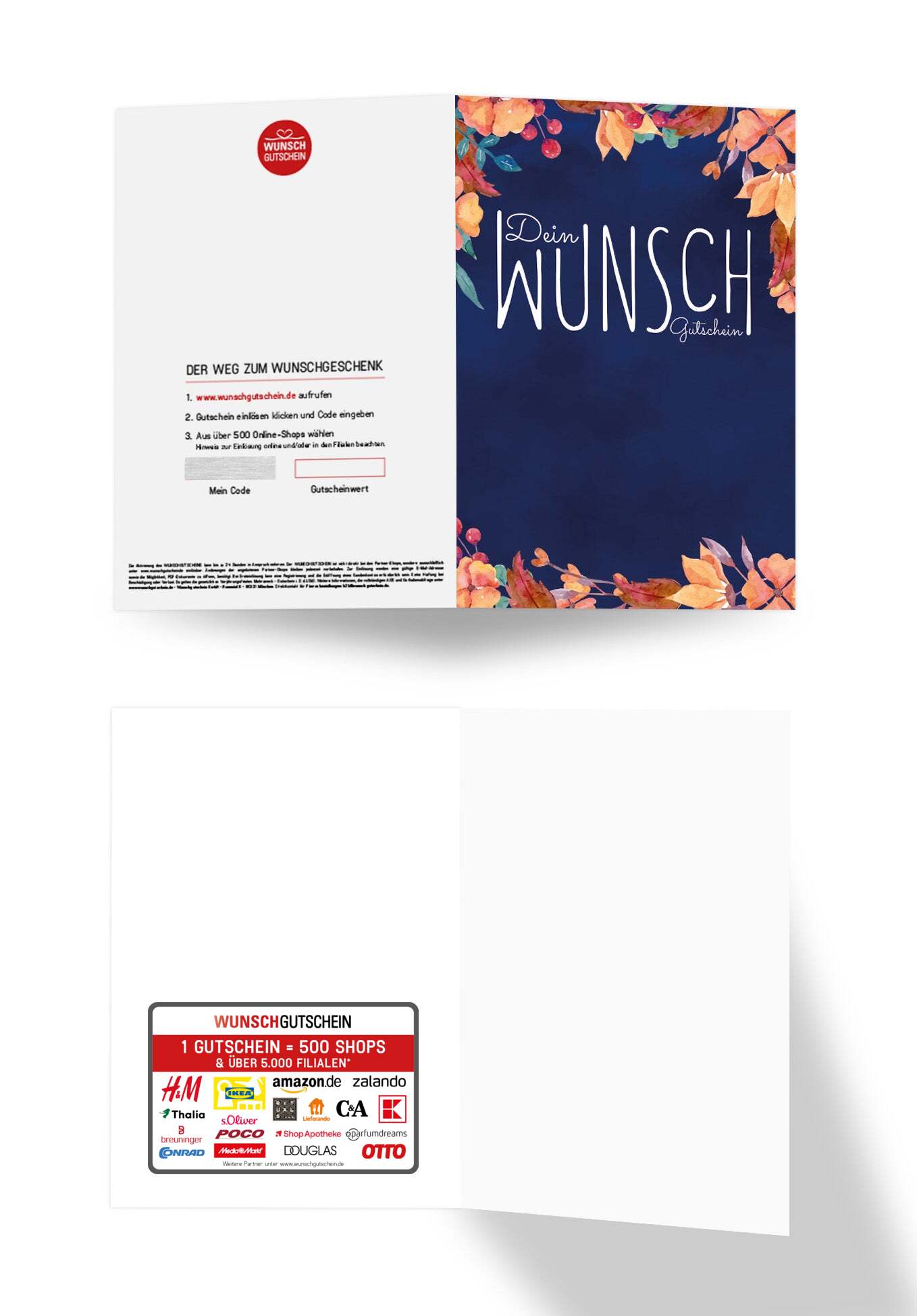 Wunschgutschein Dein Wunschgutschein - Blätter PDF – Geschenkgutschein Ansicht 3