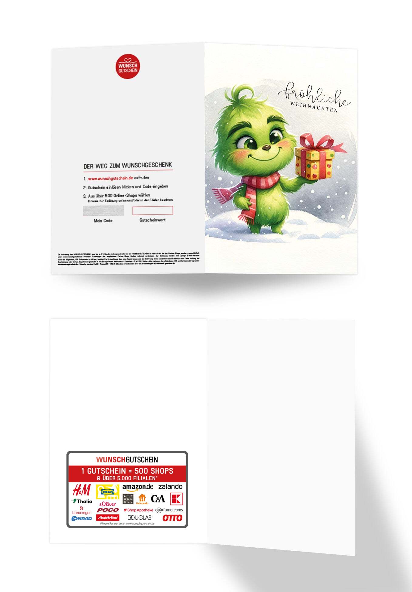 Wunschgutschein Fröhliche Weihnachten - Grinch – Geschenkgutschein Ansicht 3