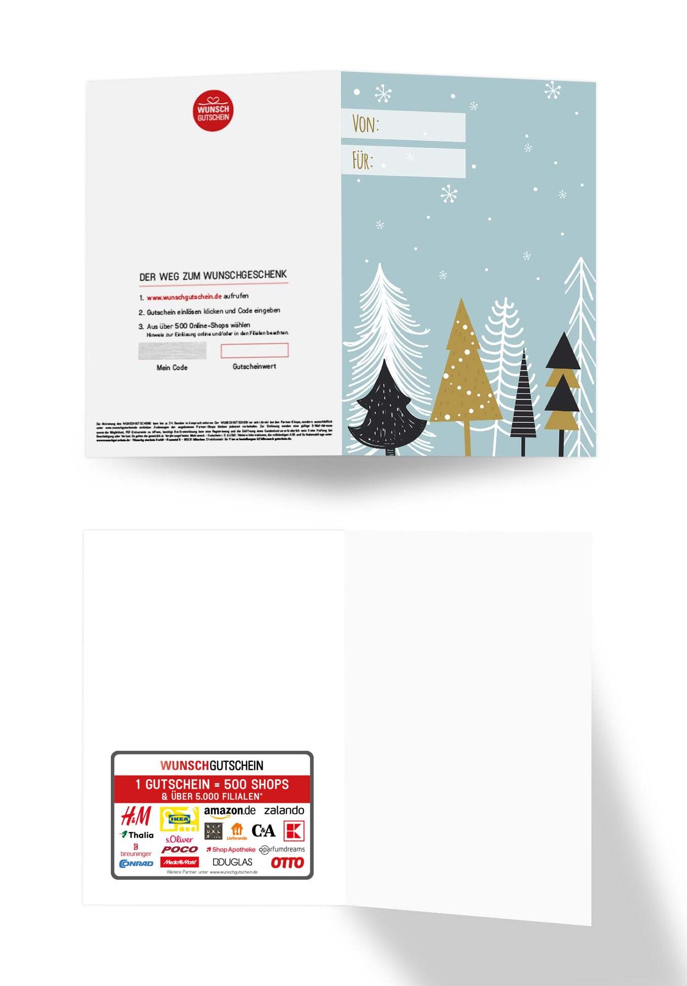 Wunschgutschein Von Für - Tannenbäume PDF – Geschenkgutschein Ansicht 3
