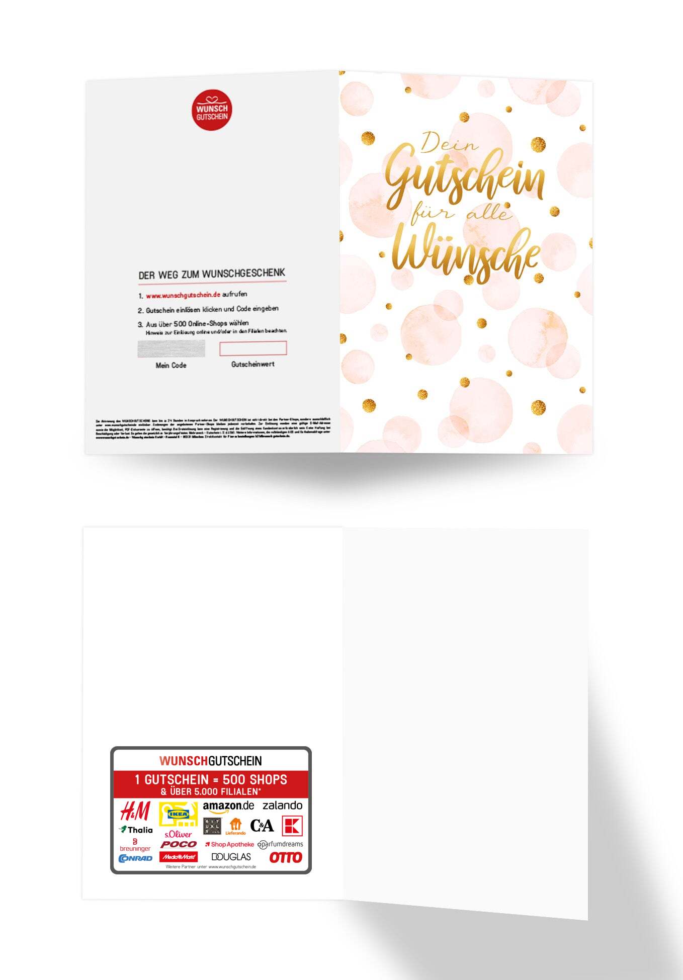Wunschgutschein Für alle Wünsche - Rosa Punkte – Geschenkgutschein Ansicht 3