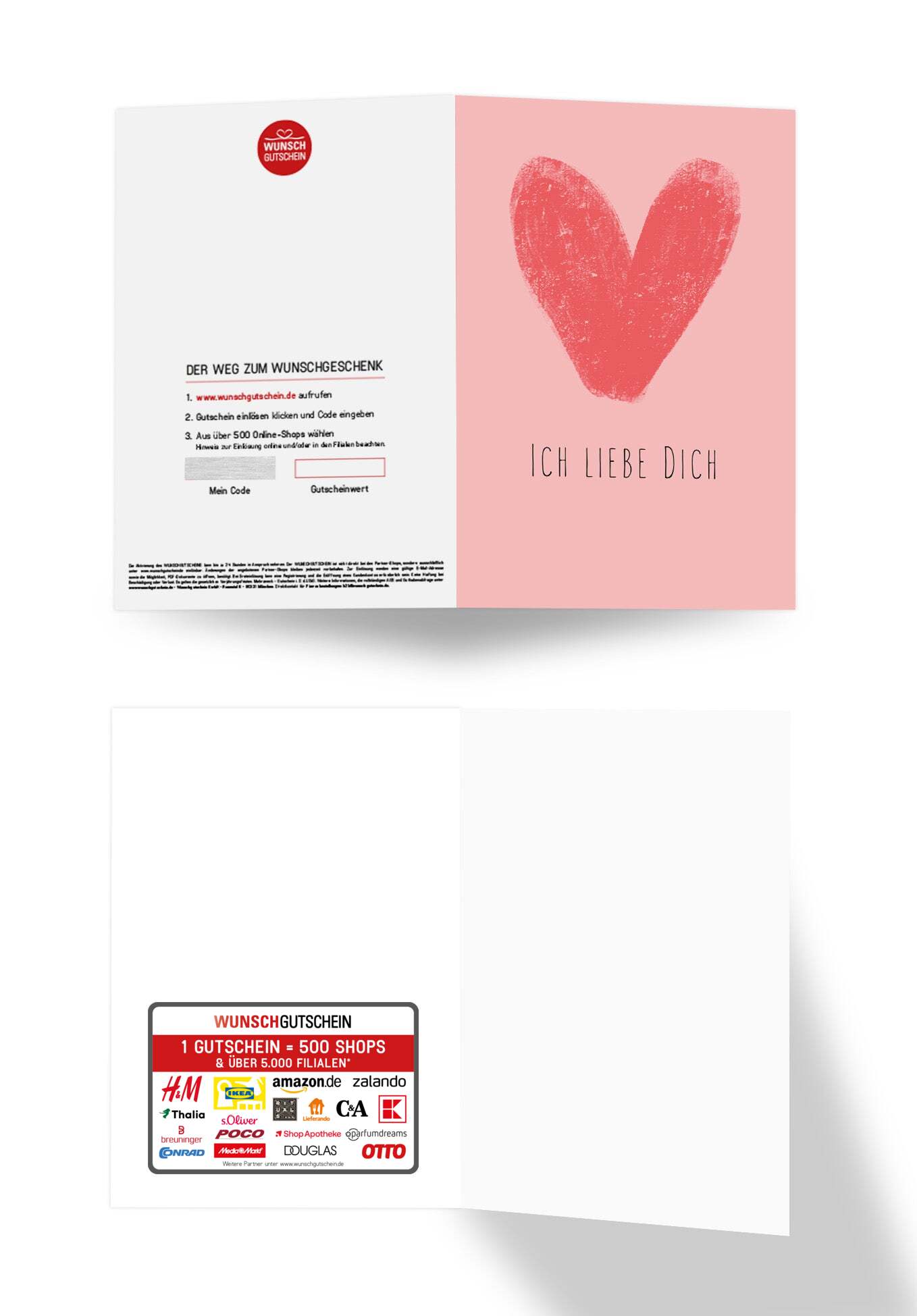 Wunschgutschein Ich liebe dich - Herz Rosa – Geschenkgutschein Ansicht 3