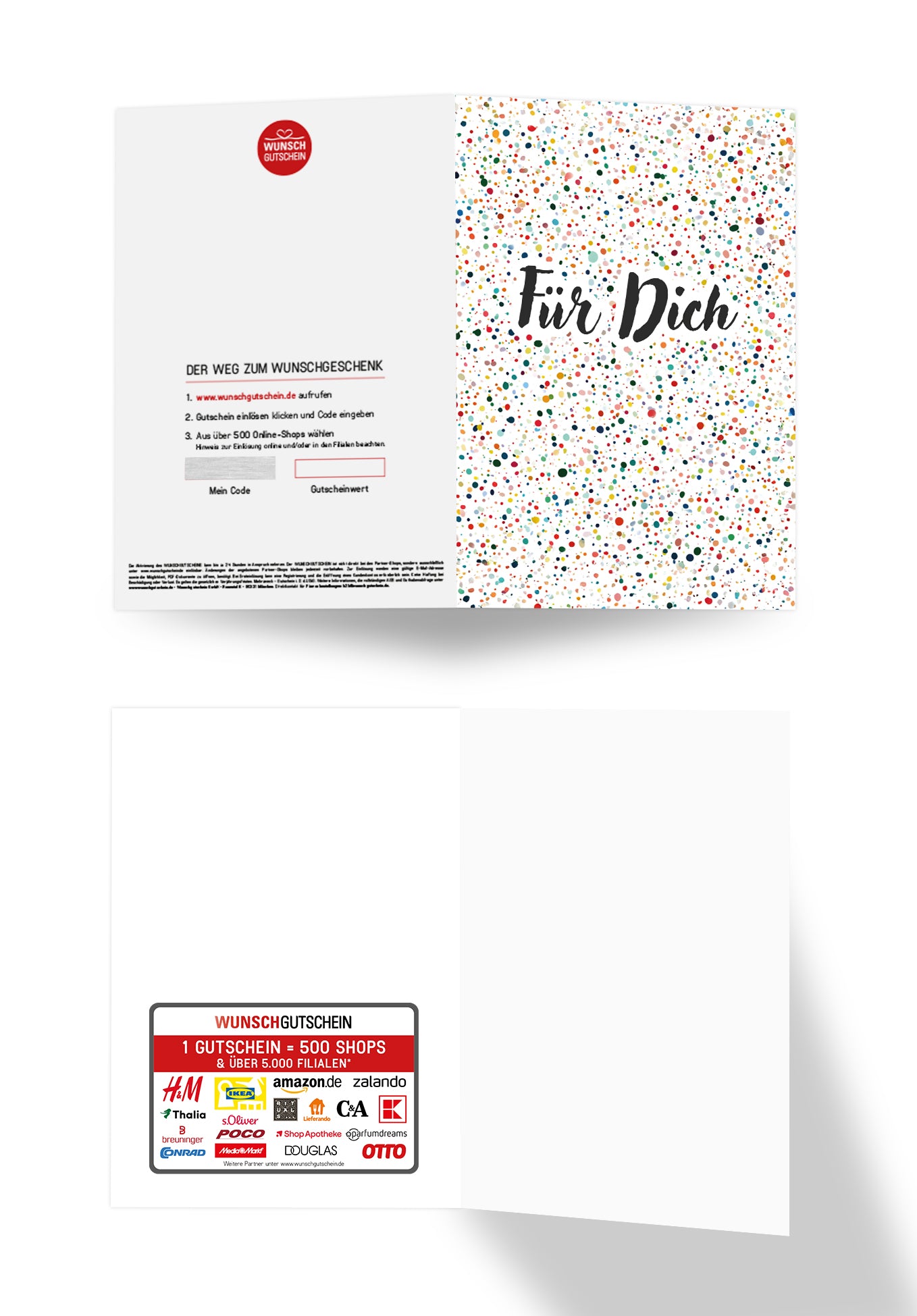 Wunschgutschein Für Dich - Bunte Punkte – Geschenkgutschein Ansicht 3