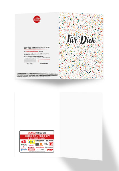 Wunschgutschein Für Dich - Bunte Punkte – Geschenkgutschein Ansicht 3