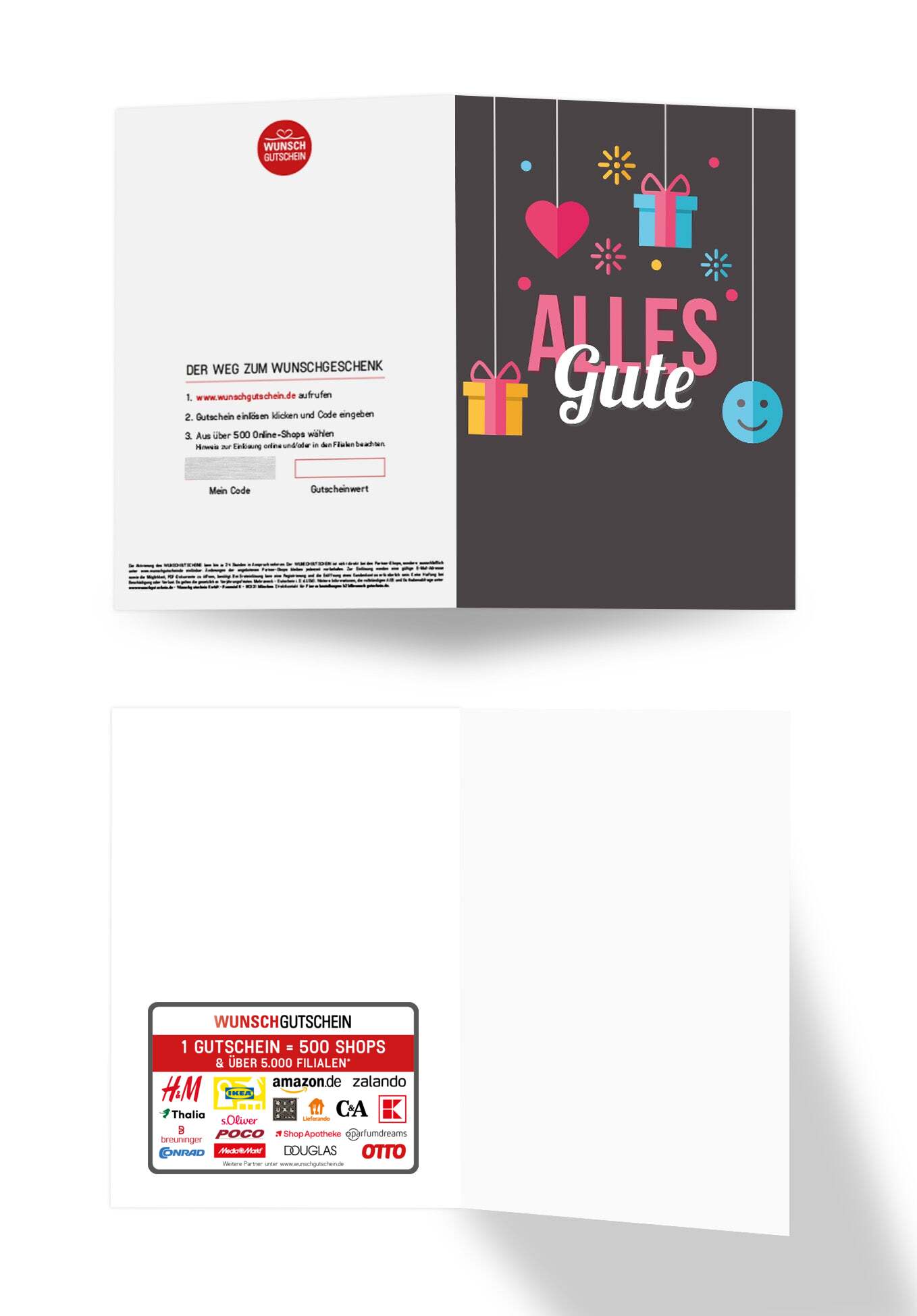 Wunschgutschein Alles Gute - Smiley – Geschenkgutschein Ansicht 3