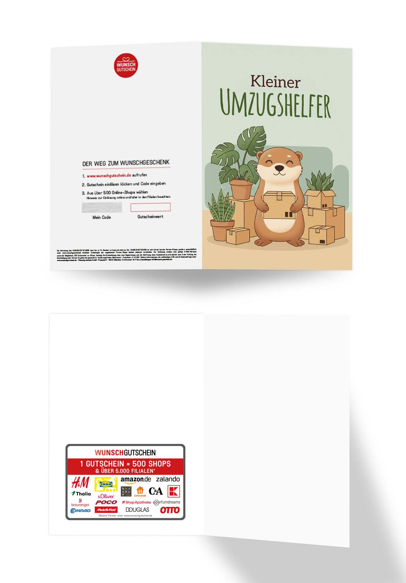 Wunschgutschein Kleiner Umzugshelfer - Otter – Geschenkgutschein Ansicht 3