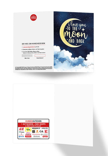 Wunschgutschein To The Moon - Mond Wolken PDF – Geschenkgutschein Ansicht 3