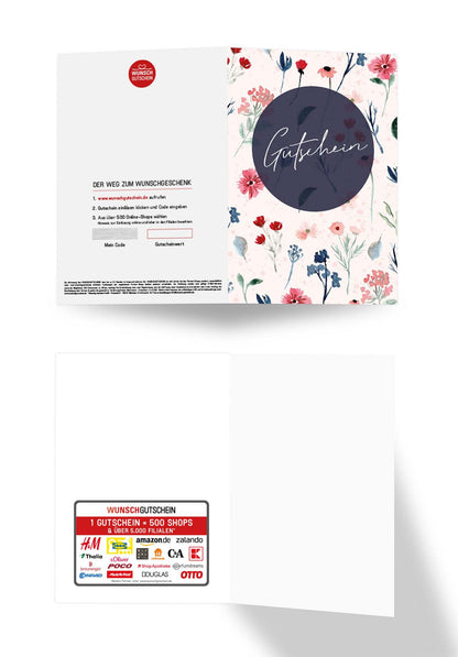 Wunschgutschein Gutschein - Aquarell Blumen – Geschenkgutschein Ansicht 3