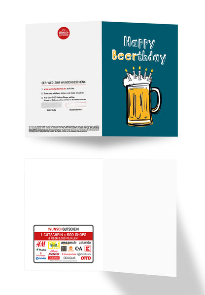 Happy Beerthday - Bierkrug mit Kerzen