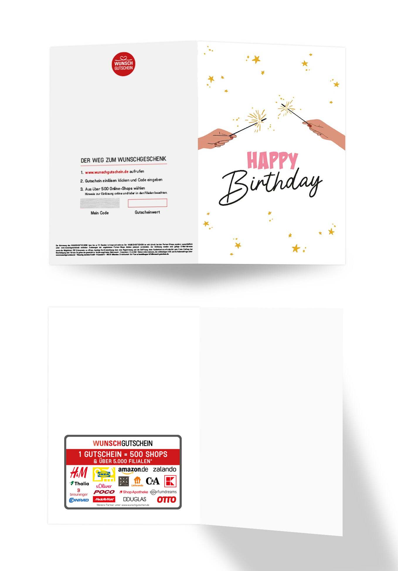 Wunschgutschein Happy Birthday - Wunderkerzen Sterne PDF – Geschenkgutschein Ansicht 3