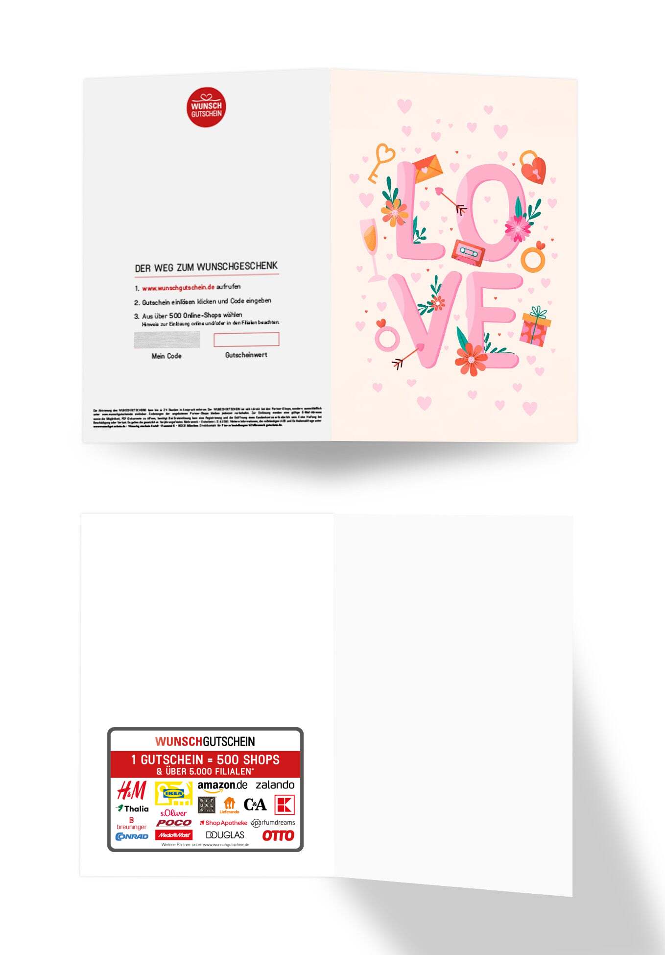 Wunschgutschein Love Rosa – Geschenkgutschein Ansicht 3