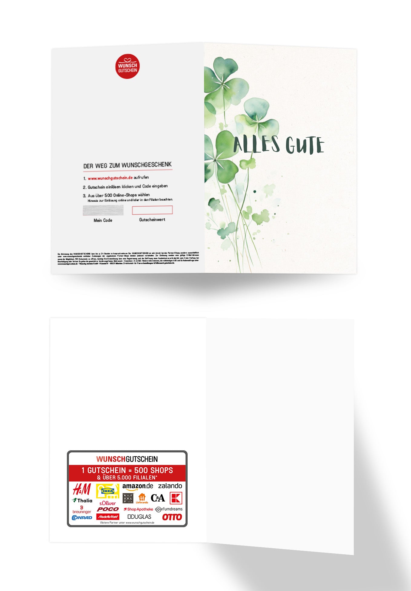 Wunschgutschein Alles Gute - Kleeblatt – Geschenkgutschein Ansicht 3