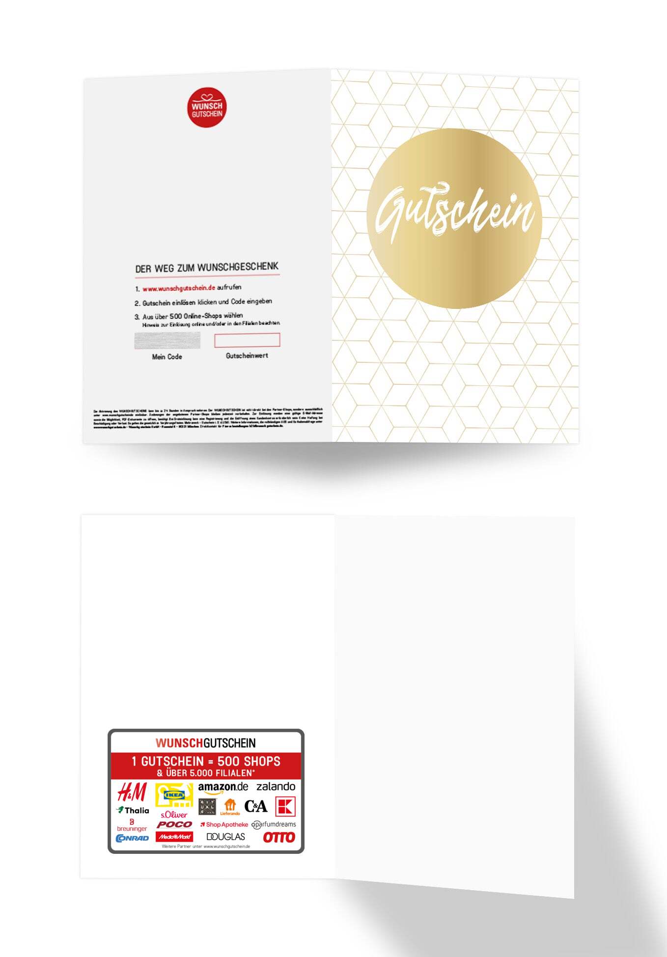 Wunschgutschein Gutschein - Gold PDF – Geschenkgutschein Ansicht 3