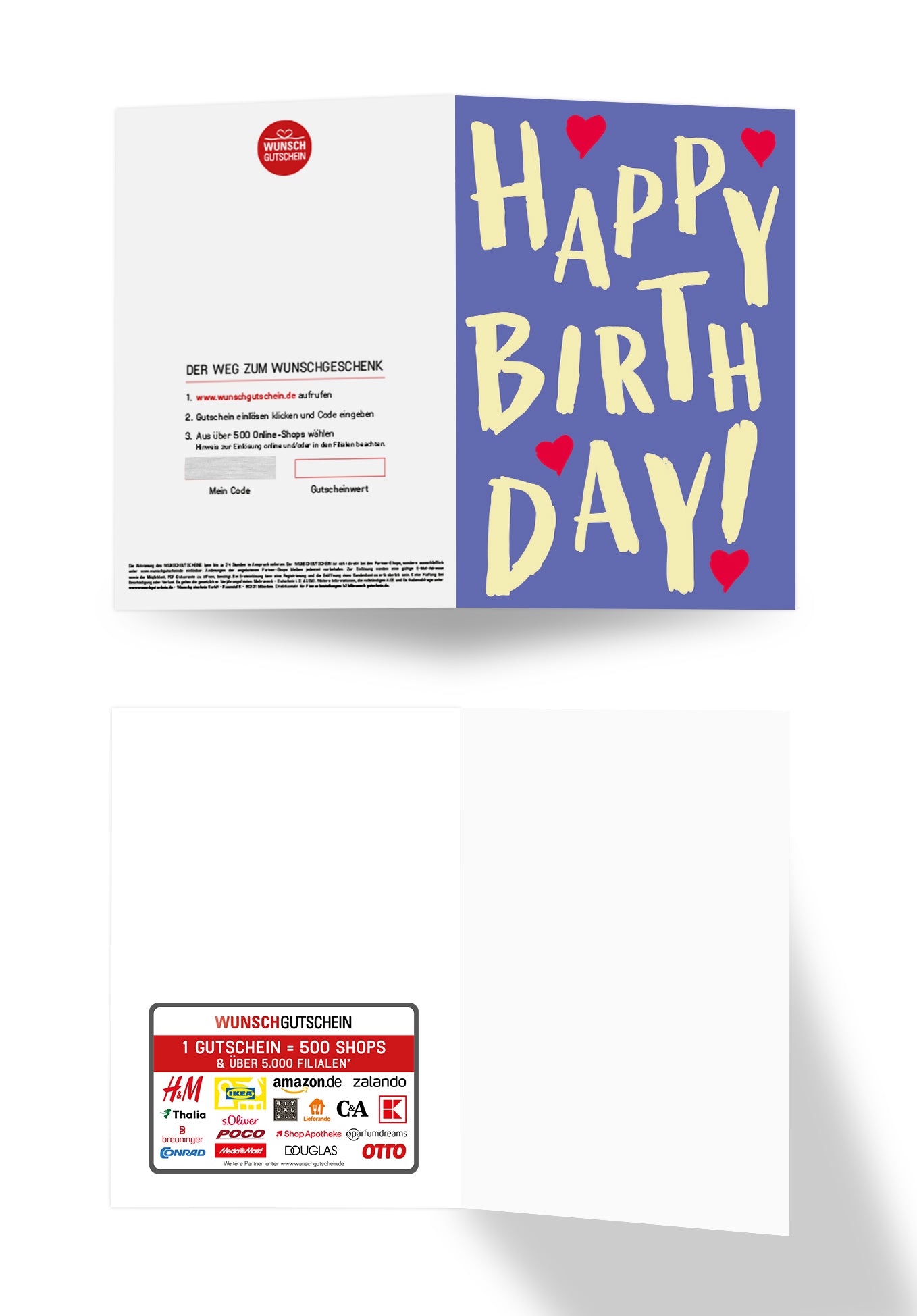Wunschgutschein Happy Birthday - Lila Gelb PDF – Geschenkgutschein Ansicht 3