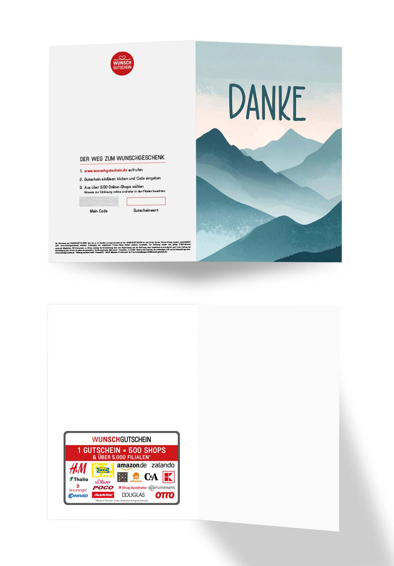 Wunschgutschein Danke - Berge PDF – Geschenkgutschein Ansicht 3