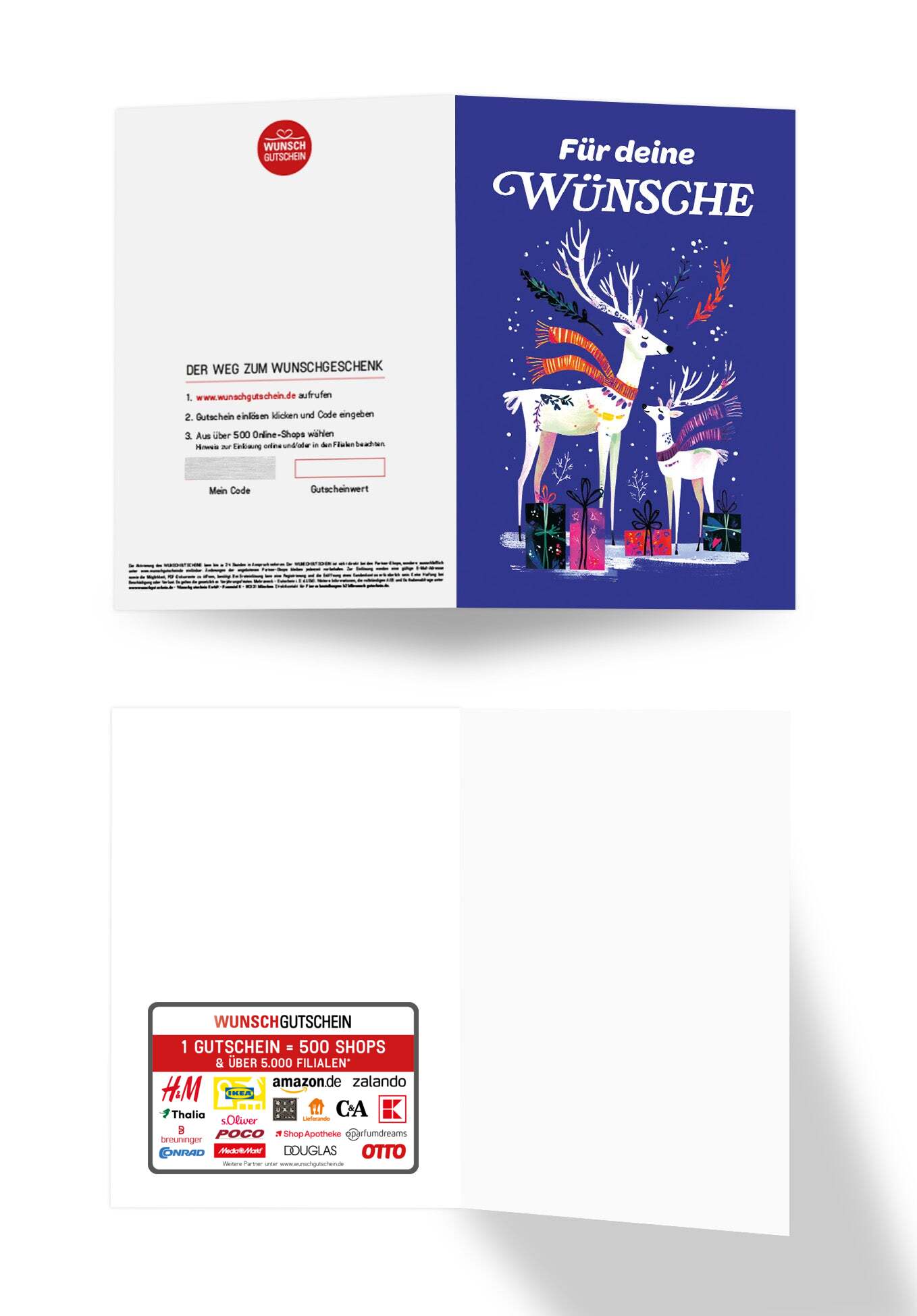 Wunschgutschein Für deine Wünsche - Rentier Pakete – Geschenkgutschein Ansicht 3