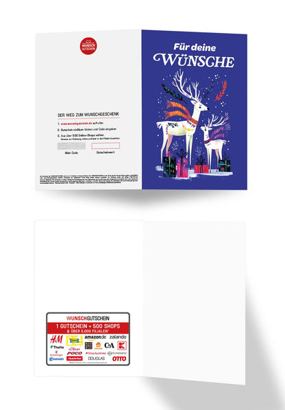 Wunschgutschein Für deine Wünsche - Rentier Pakete – Geschenkgutschein Ansicht 3